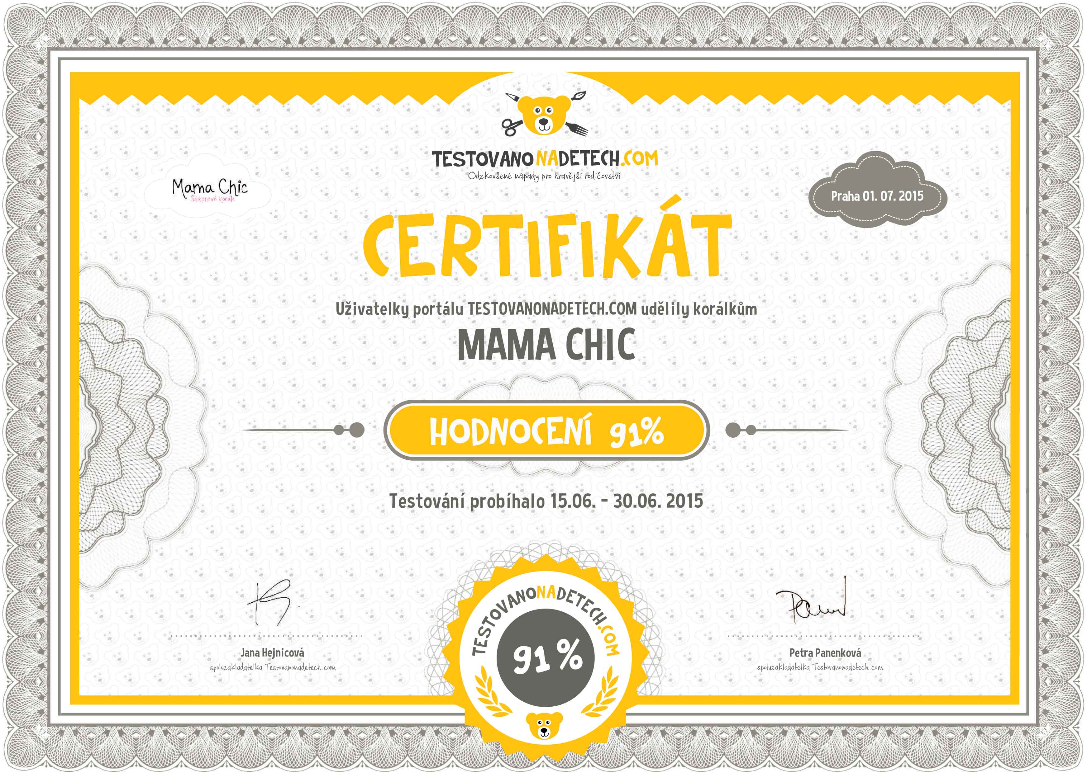 CERTIFIKAT -a4 - TND _mamachic